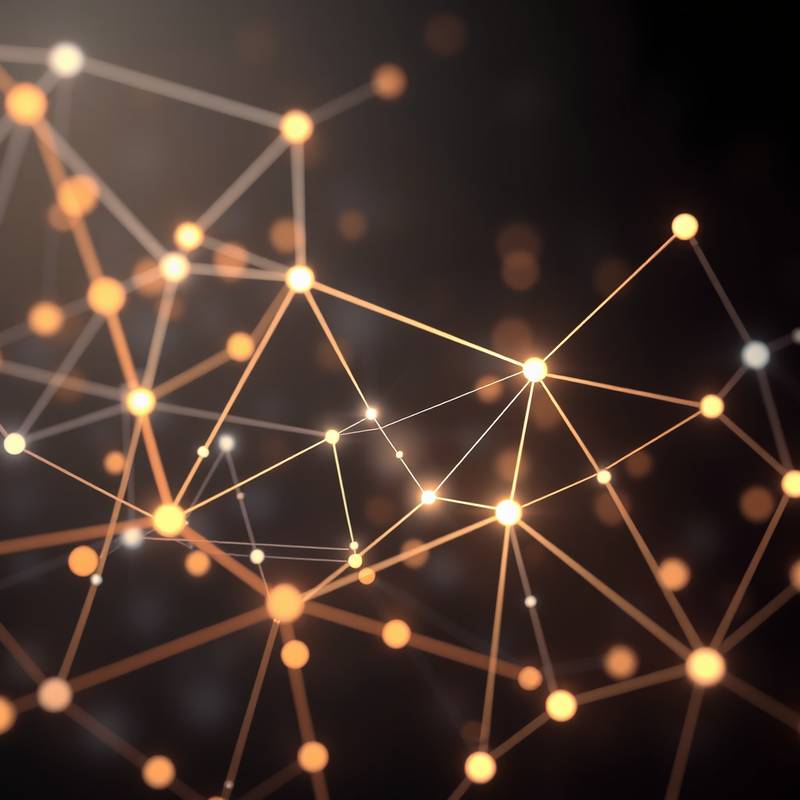 Abstract representation of interconnected learning nodes.